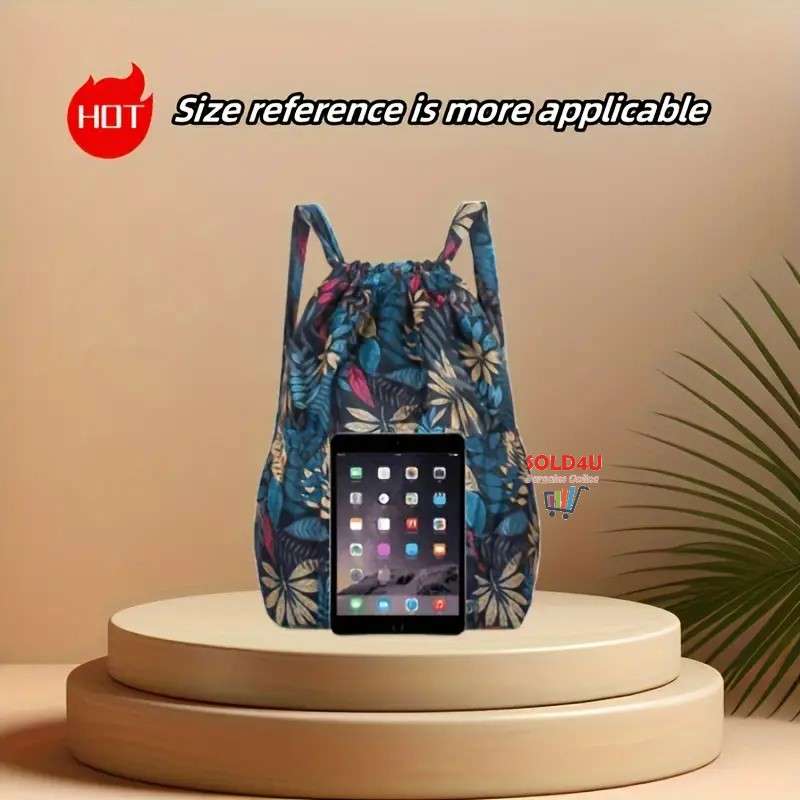 Leaf Pattern Casual Lightweight Backpack, Versatile Multi Functional For Outdoor Travel