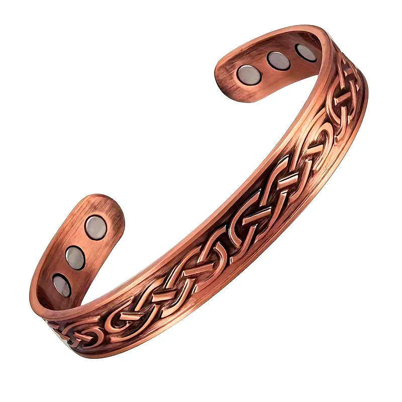 Magnetic Bracelet for Men Plated Vintage-Inspired Adjustable Retro Style