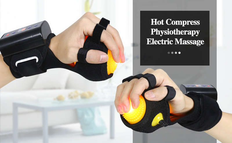 Infrared Hot Compress Hand Massager Ball Rechargeable for Stroke Patients