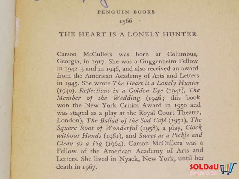 The Heart is a Lonely Hunter - Carson McCullers
