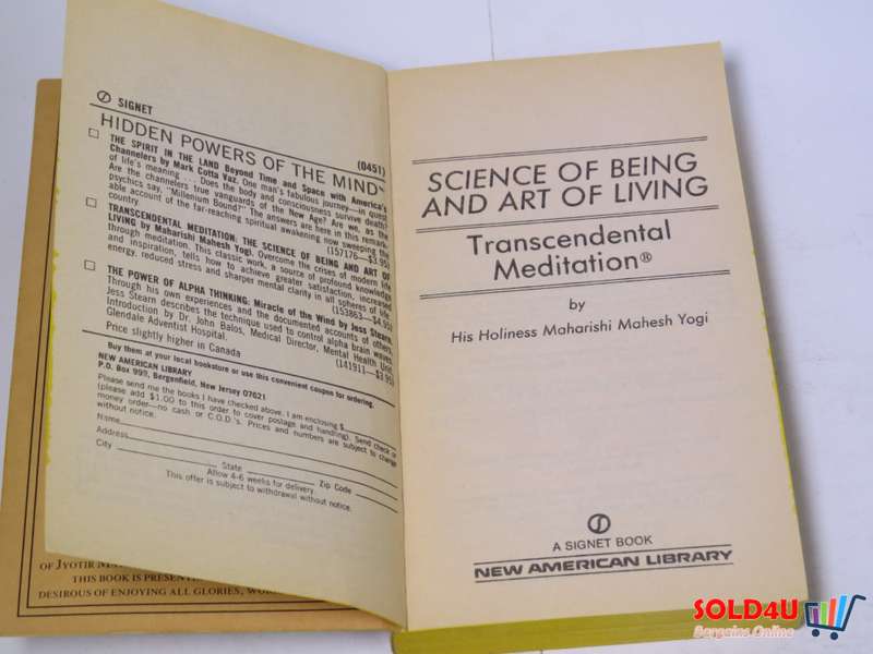 Science of Being and Art of Living - Transcendental Meditation - Maharishi Mahesh Yogi