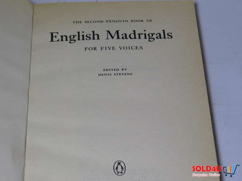 The Second Penguin Book of English Madrigals: For Five Voices by  Denis Stevens