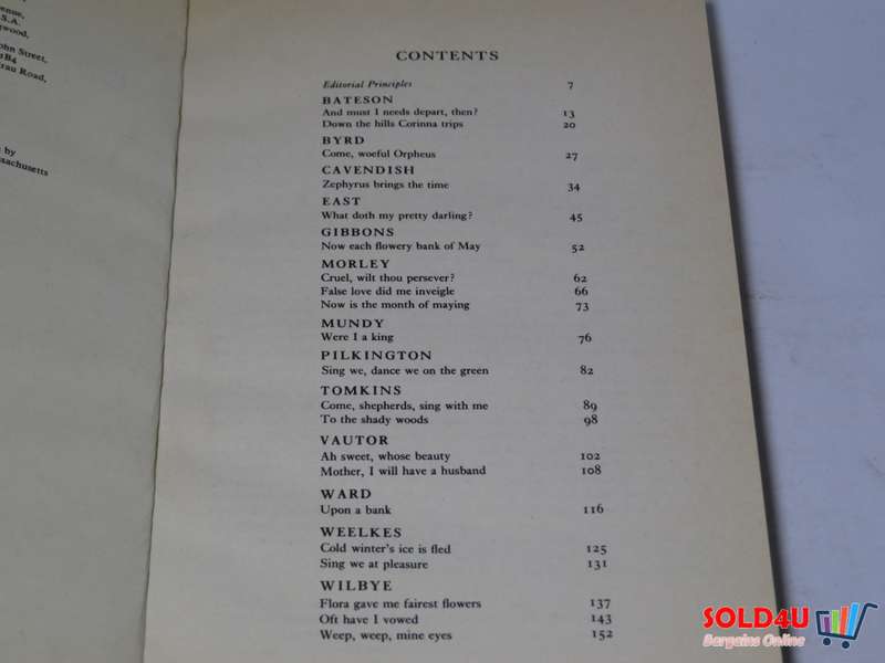 The Second Penguin Book of English Madrigals: For Five Voices by  Denis Stevens