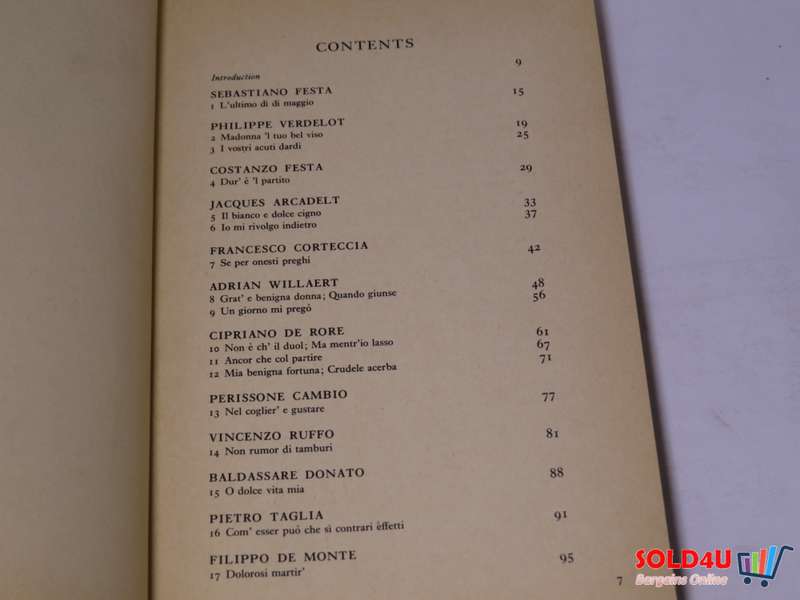 The Penguin Book of Italian Madrigals for Four Voices by Jerome Roche
