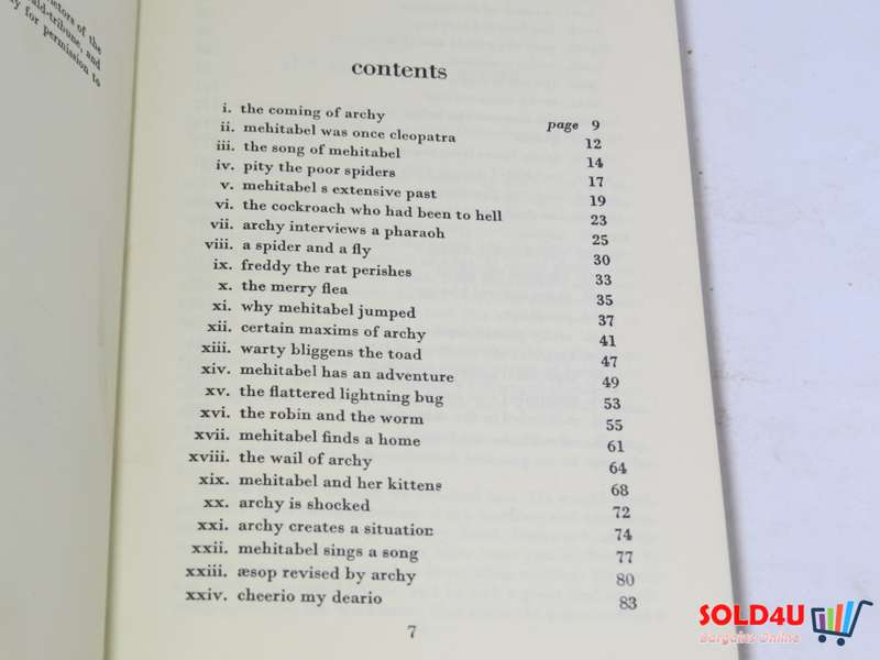 Archy and Mehitabel by Don Marquis