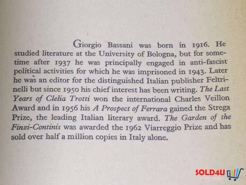 The Garden of the Finzi-Continis by Giorgio Bassani