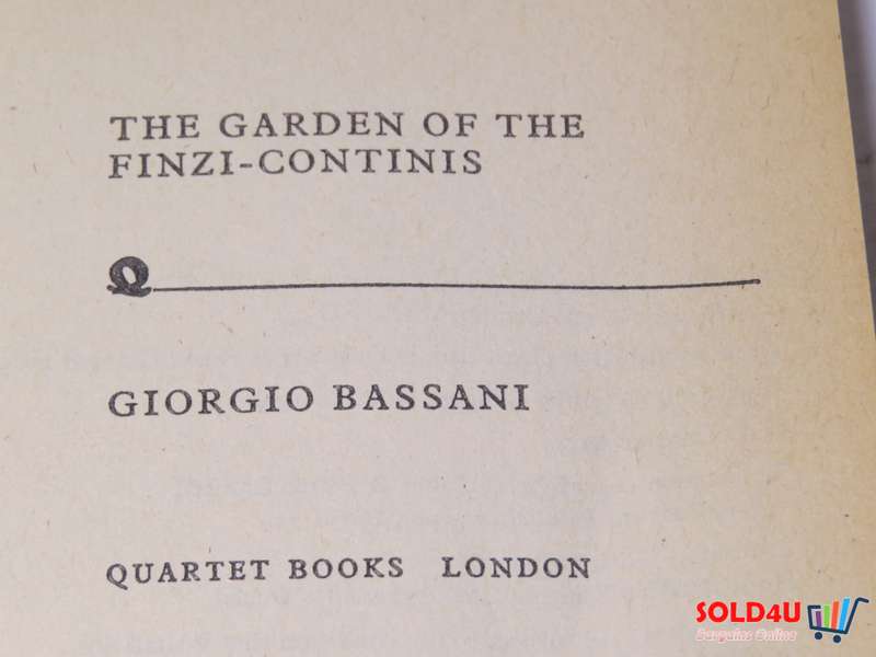 The Garden of the Finzi-Continis by Giorgio Bassani