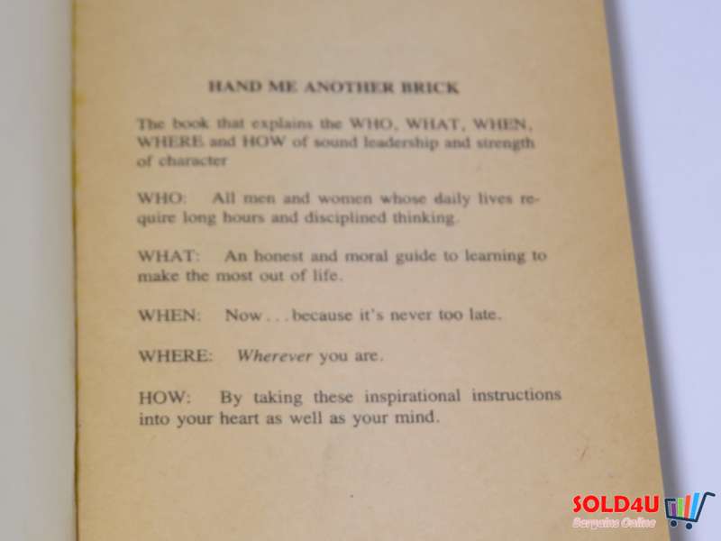 Hand me another Brick - Charles R.Swindoll
