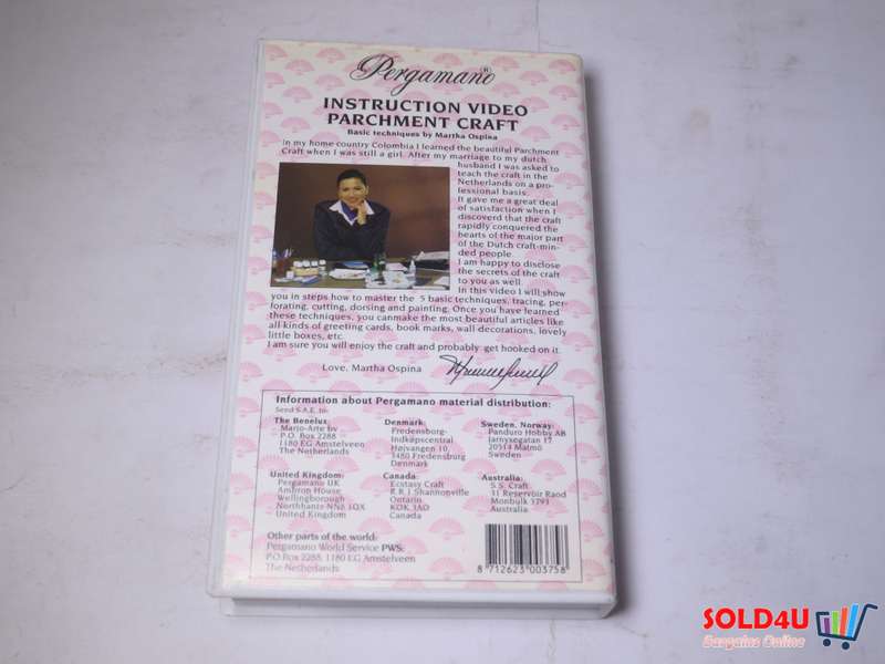 Pergamano - Instruction Video Parchment Craft by Martha Ospina VHS Tape