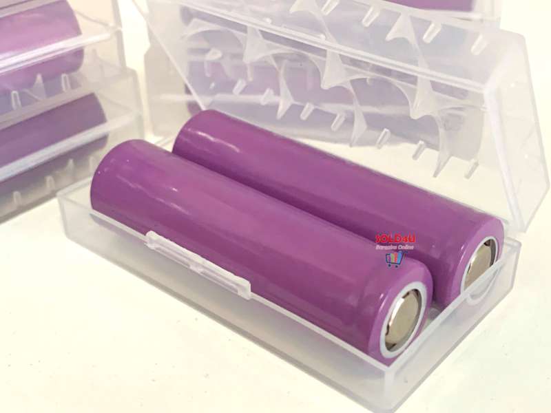 18650 Battery 3.7V Li-ion Rechargeable [ set of 2 in Plastic Box ]