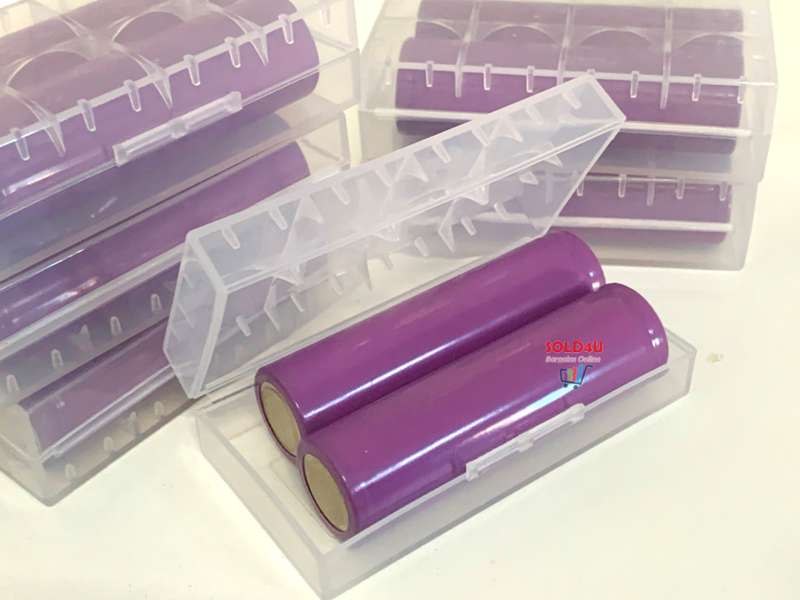 18650 Battery 3.7V Li-ion Rechargeable [ set of 2 in Plastic Box ]