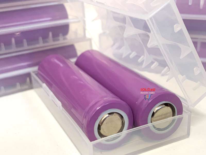 18650 Battery 3.7V Li-ion Rechargeable [ set of 2 in Plastic Box ]