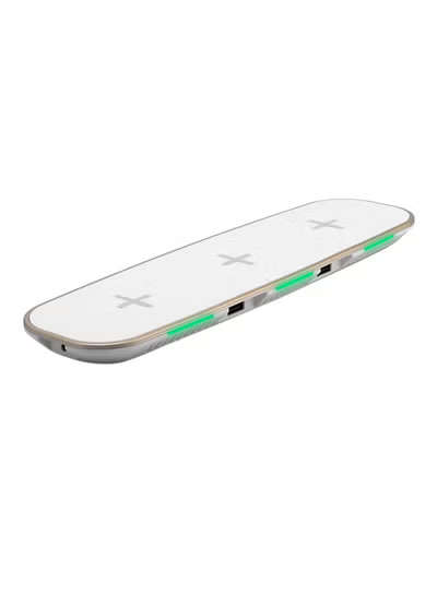5 in 1 - 3 X Fast Qi Wireless Charger Pad plus 2 USB Ports