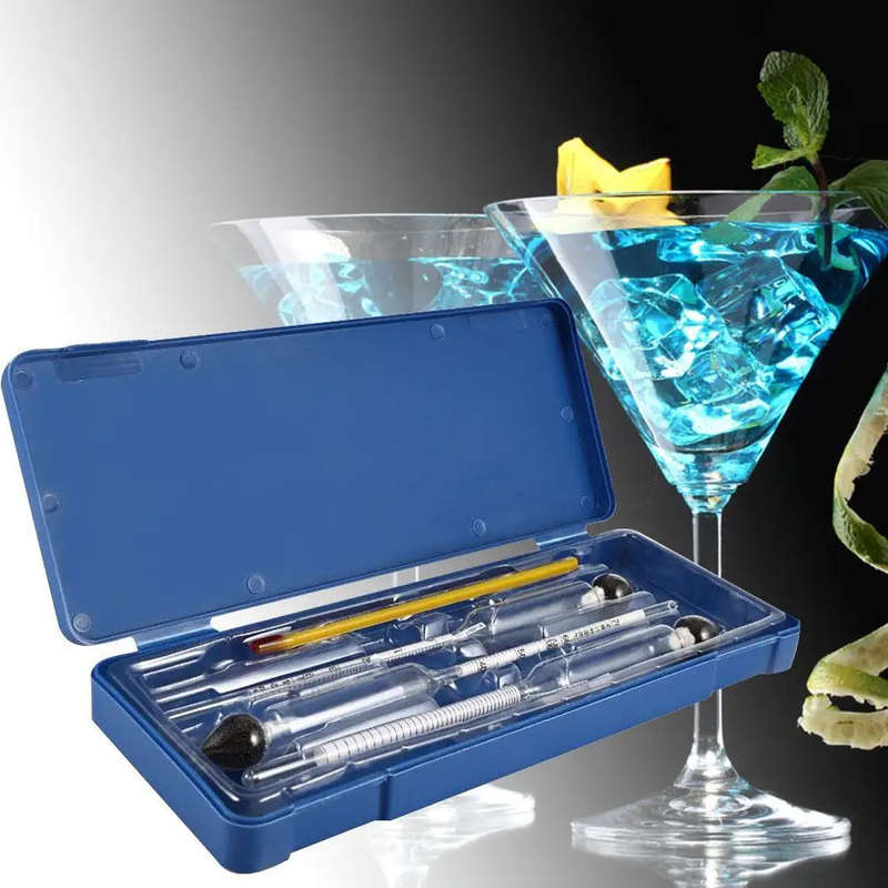3 Piece Proof Hydrometer Alcohol Meter Tester With one Thermometer