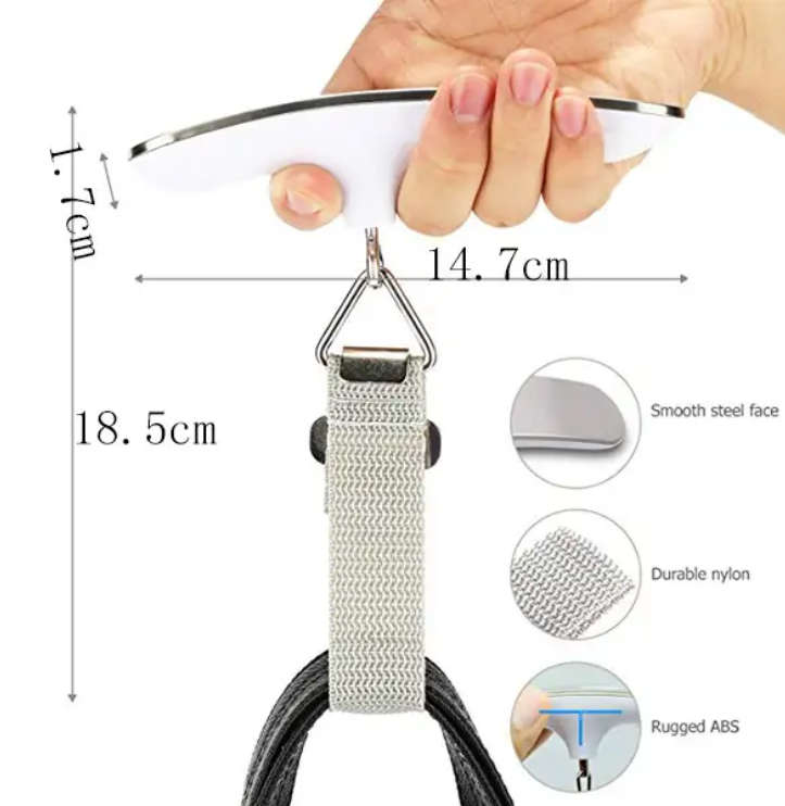 50kg Digital Hanging Luggage Scale with LCD Backlit Screen Portable