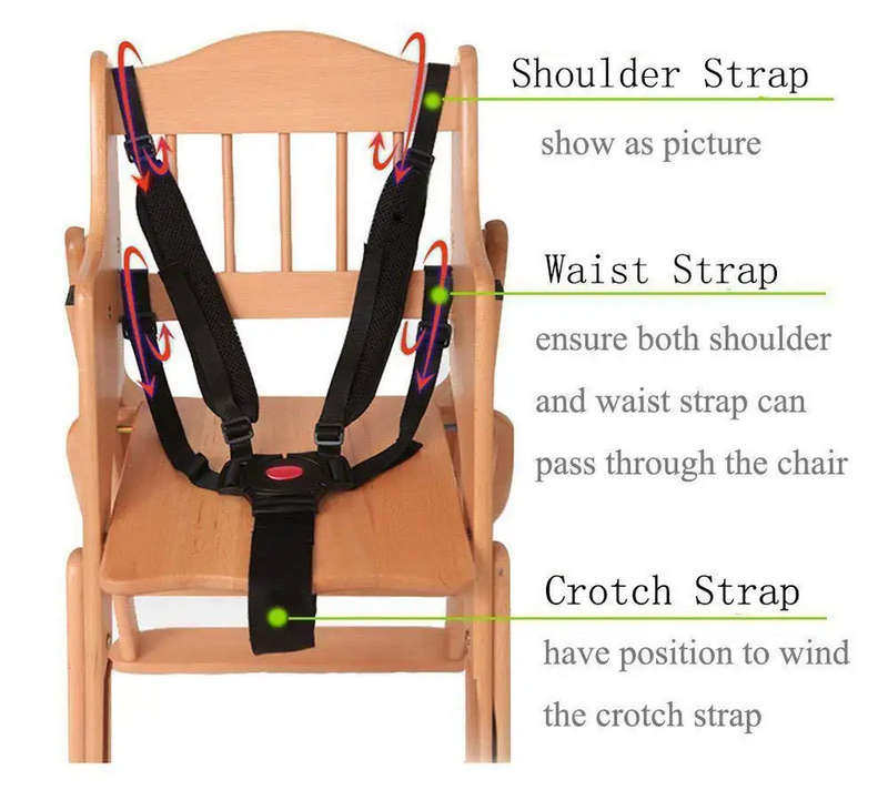 Baby Universal 5 Point Harness Belt Adjustable Strap for Stroller