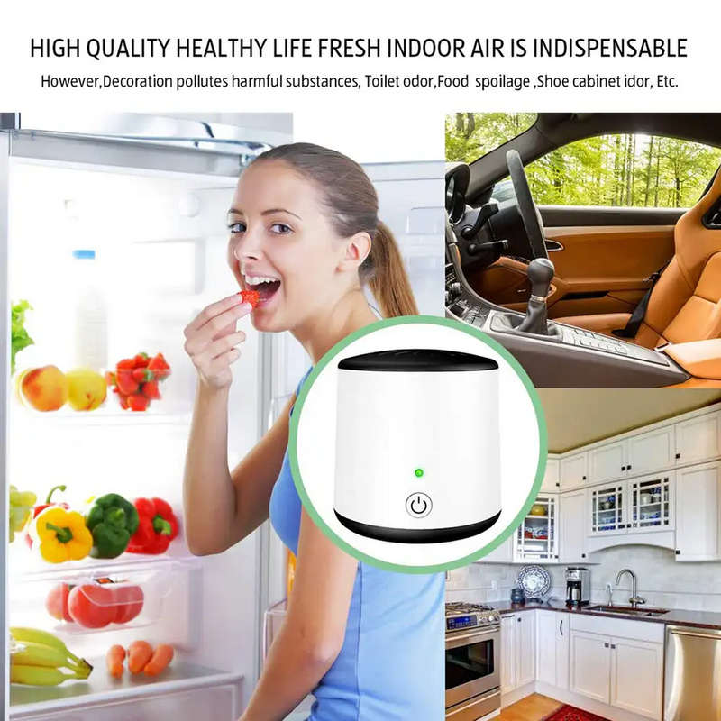 Mini Air Cleaner Refrigerator Active Purifier Ozone Sterilization & Deodorizer