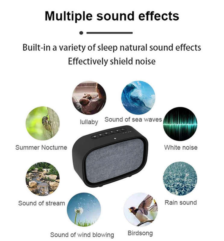 10 Soothing Natural Sound White Noise Machine with Touch Night Light