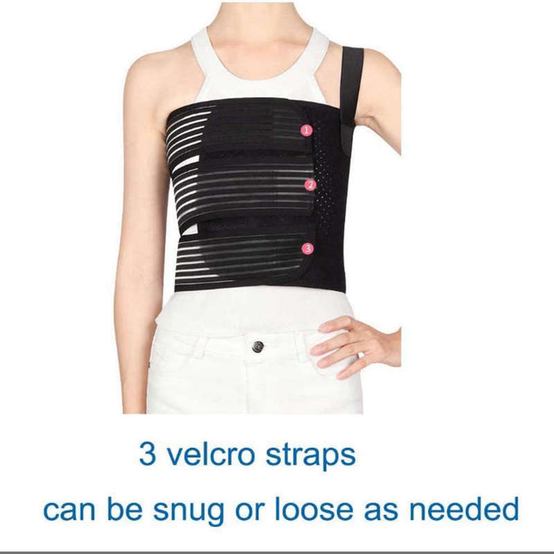 Breathable Broken Rib Chest Brace Support Protector Wrap Belt - Size:Large