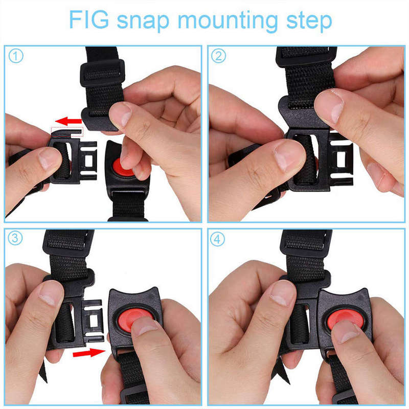 Universal Baby 5 Point Safety Harness Belt For High Chair Stroller (BLACK)