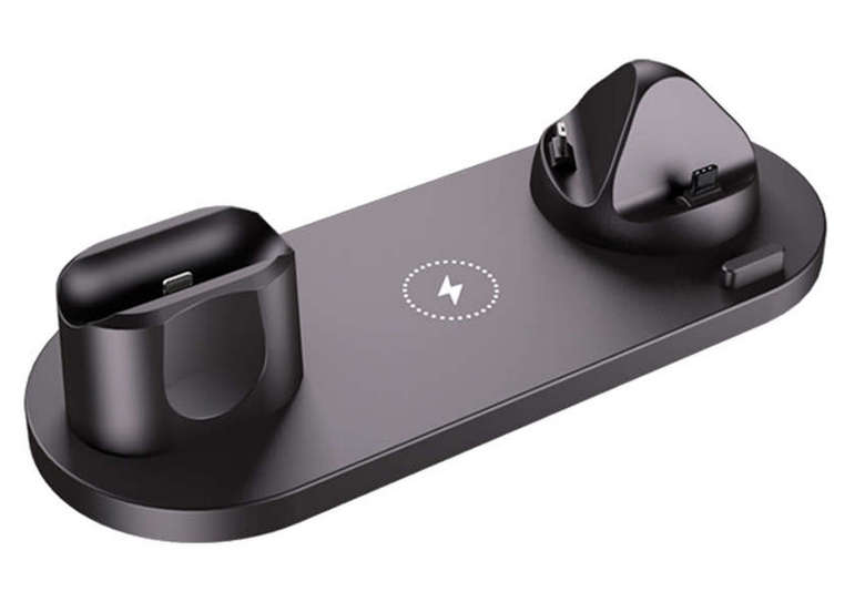 6 in 1 Multifunction Wireless Charger Dock for iWatch Airpods iPhone