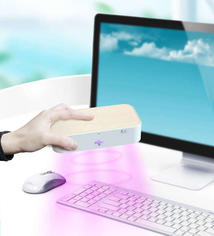 2 in 1 15W Fast Wireless Charger plus Disinfection UVC Light Sterilizer