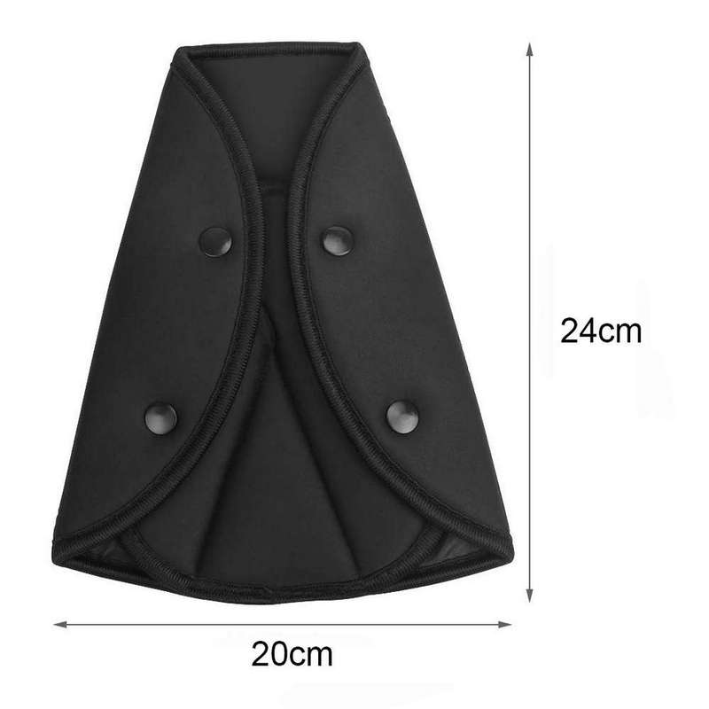 Car Seat belt Safety Cover Triangle Positioner Adjuster - Black