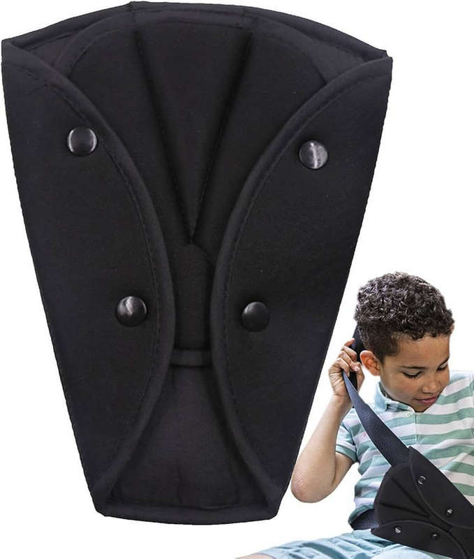 Car Seat belt Safety Cover Triangle Positioner Adjuster - Black
