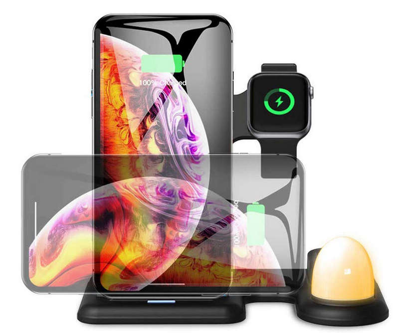 4 in 1 Wireless Charger Fast Charging With Night Light