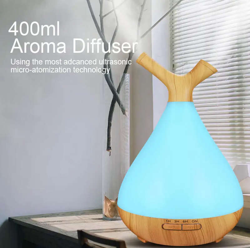 7 Colours Wood Grain Branch Essential Oil Diffuser 400ml