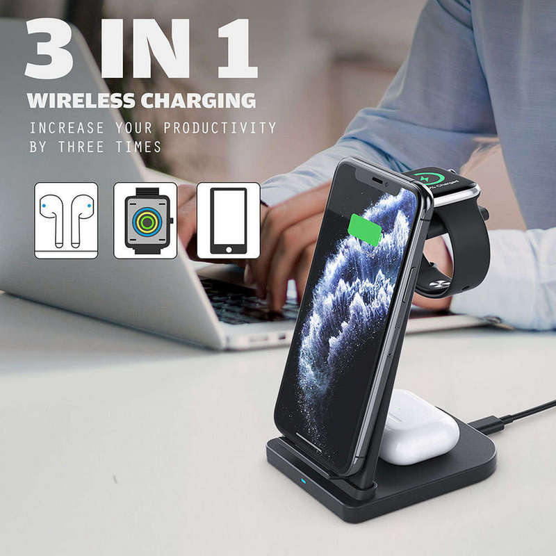 Portable 3 in 1 Fast Wireless Charging Station