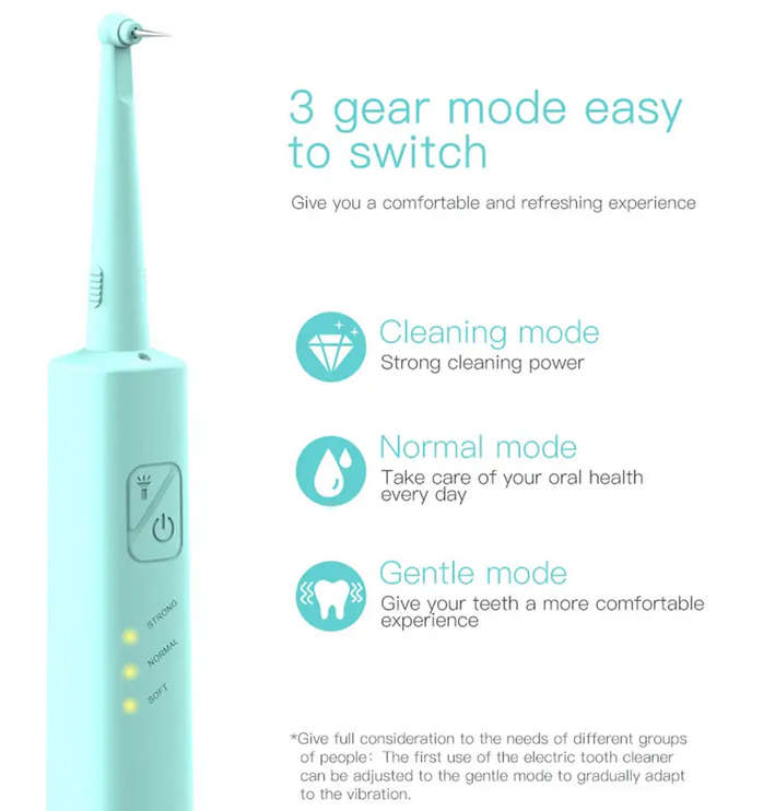 Sonic Dental Calculus Remover with LED Light Blue