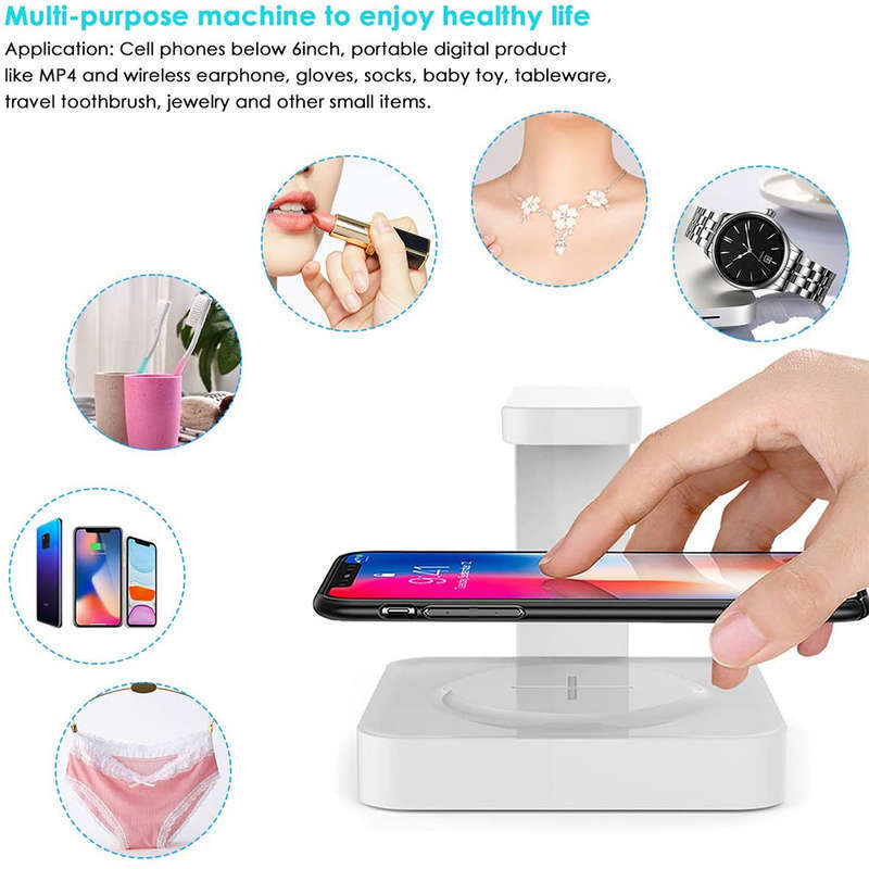 2-in-1 QI Fast Wireless Charger & UV Sanitizer Sterlizer Lamp