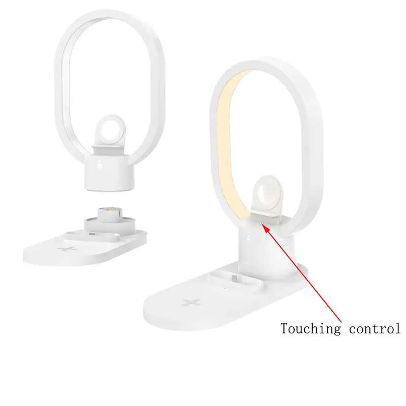 4 In 1 Table Lamp with Wireless Charging Dock for iPhone
