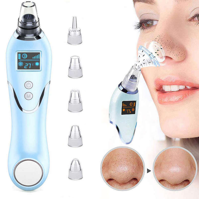 Blackhead Remover Suction Cleaner with Cold Hot Compress LED Display