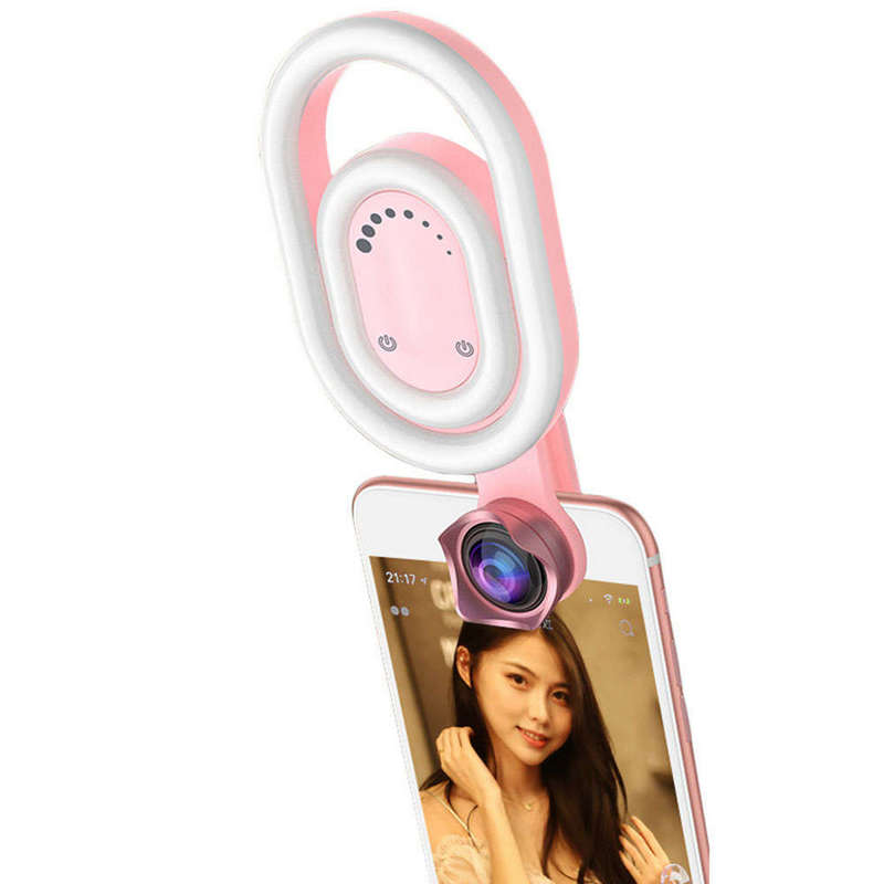 Smartphones Selfie LED Ring Light with Phone Camera Lens