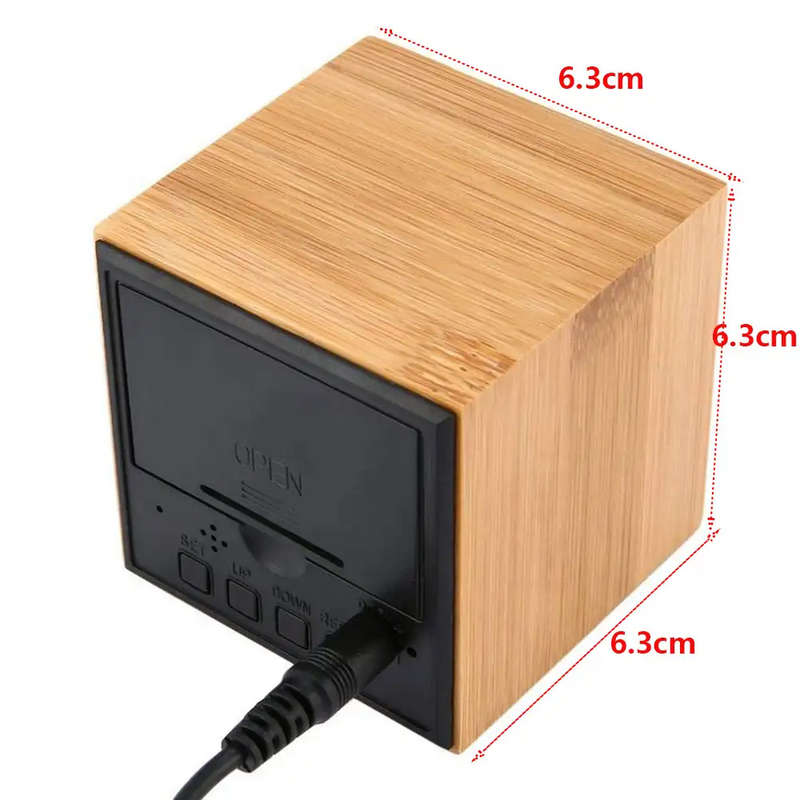 LED Cube Alarm Clock With Voice Activated wake up