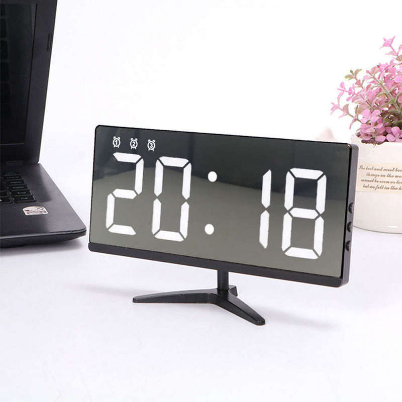 Multifunction Desktop Digital LED Mirror Alarm Clock