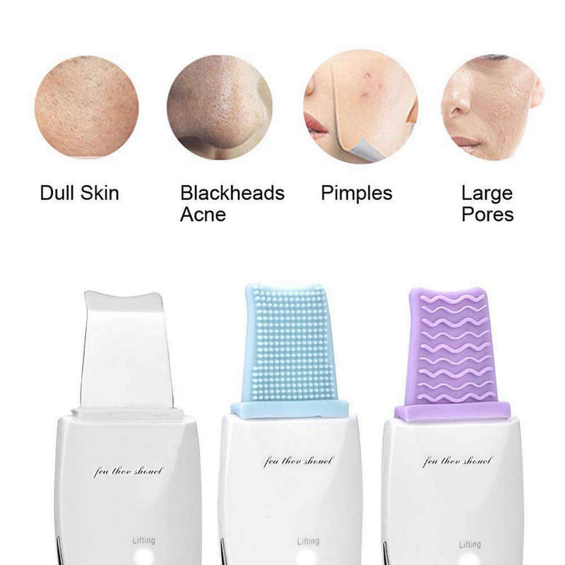 Ultrasonic Facial Deep Cleaner Skin Scrubber Spatula