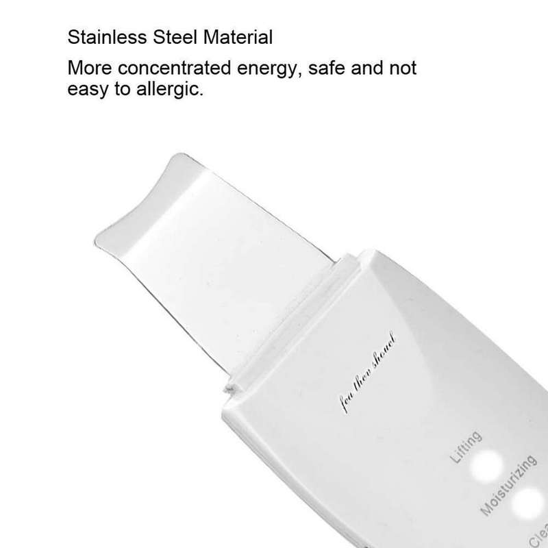 Ultrasonic Facial Deep Cleaner Skin Scrubber Spatula