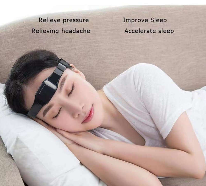 Sleeping Head Massager belt Electric Physical Therapy - Black