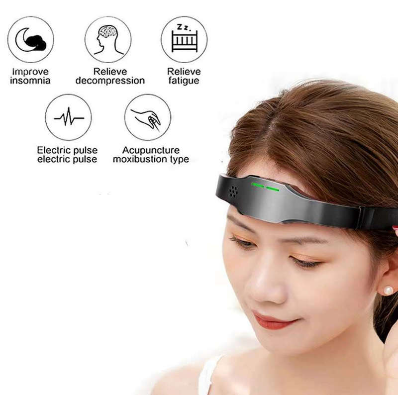 Sleeping Head Massager belt Electric Physical Therapy - Black