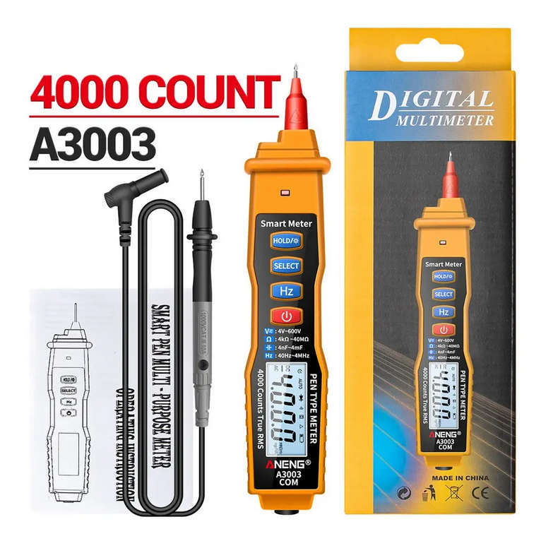 Digital Multimeter Pen Non-Contact AC/DC Voltage, Resistance, Capacitance & Hz Tester Tool