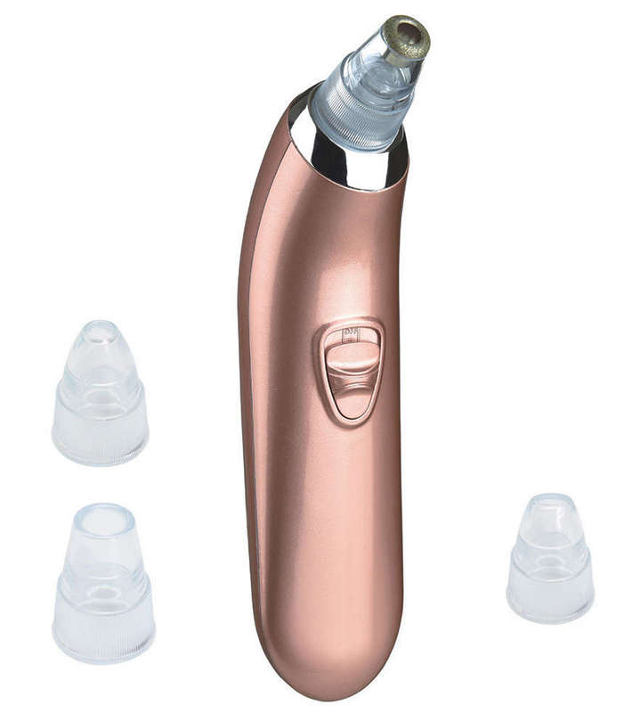 Blackhead Remover Pore Vacuum Cleaner with 4 Sucker Heads  (Rose Gold)