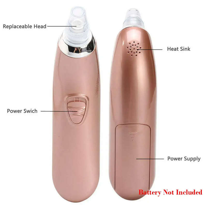 Blackhead Remover Pore Vacuum Cleaner with 4 Sucker Heads  (Rose Gold)