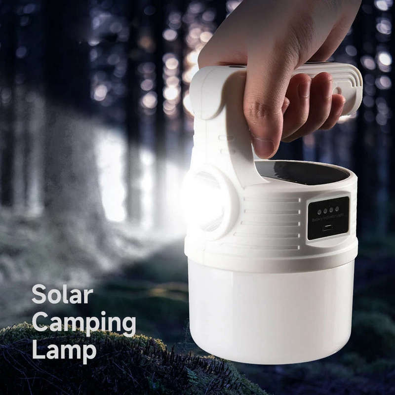 Solar Double Light USB Rechargeable Camping Lamp