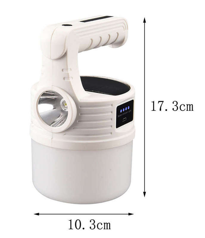 Solar Double Light USB Rechargeable Camping Lamp