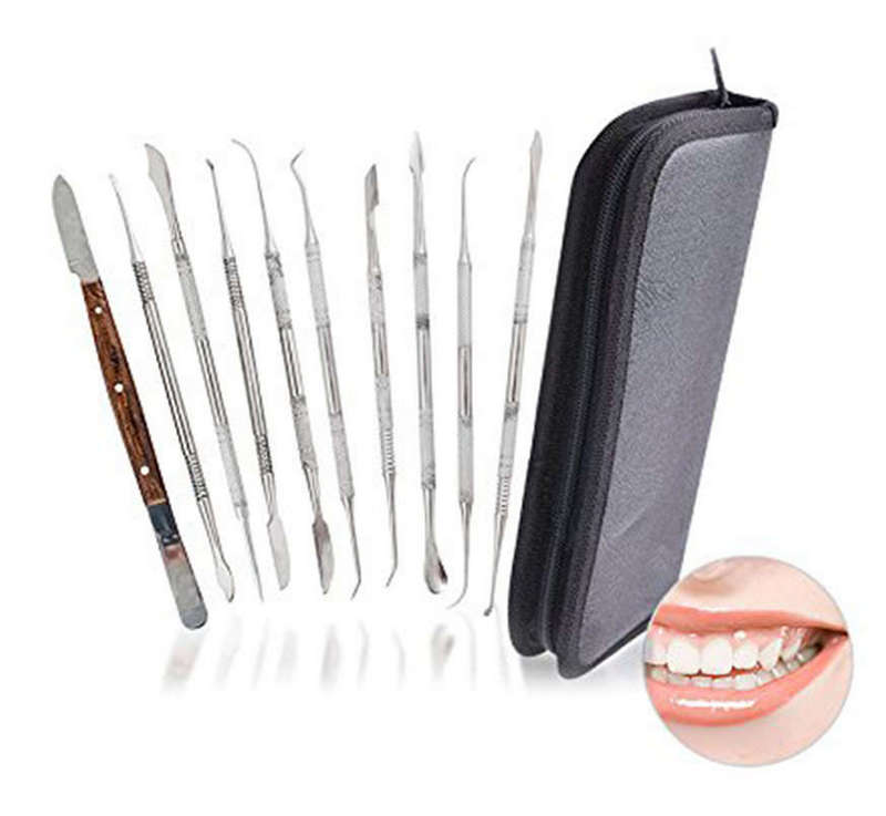 S/Steel Dental Tools Kit 10 Piece plus Pouch