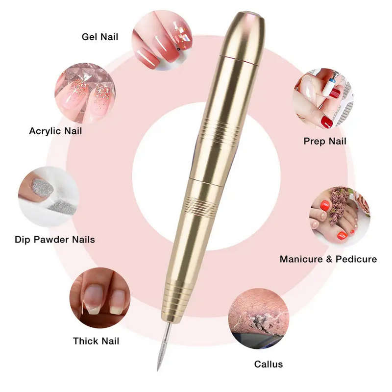 Electric Nail Drill Pen Manicure Machine Set USB Portable