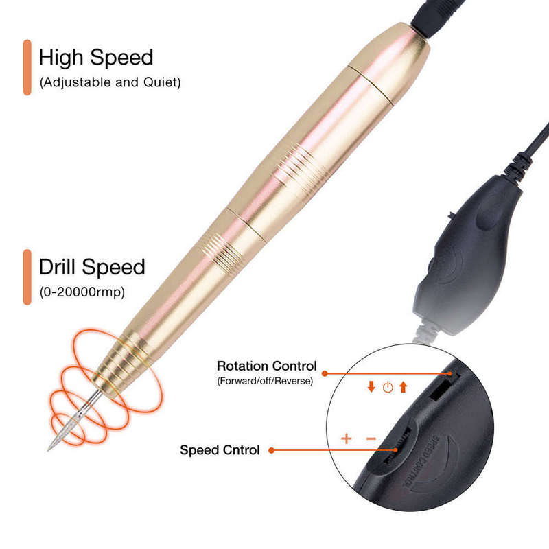 Electric Nail Drill Pen Manicure Machine Set USB Portable